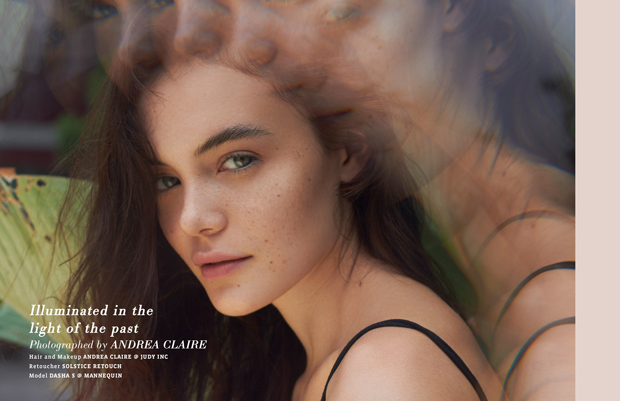 "Illuminated in the light of the past" - a beauty editorial by Andrea Claire for VGXW Magazine
