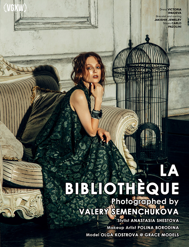 VGXW Magazine Style Editorial: La bibliotheque by Valerie Semenchukova | via Virtuogenix.Online