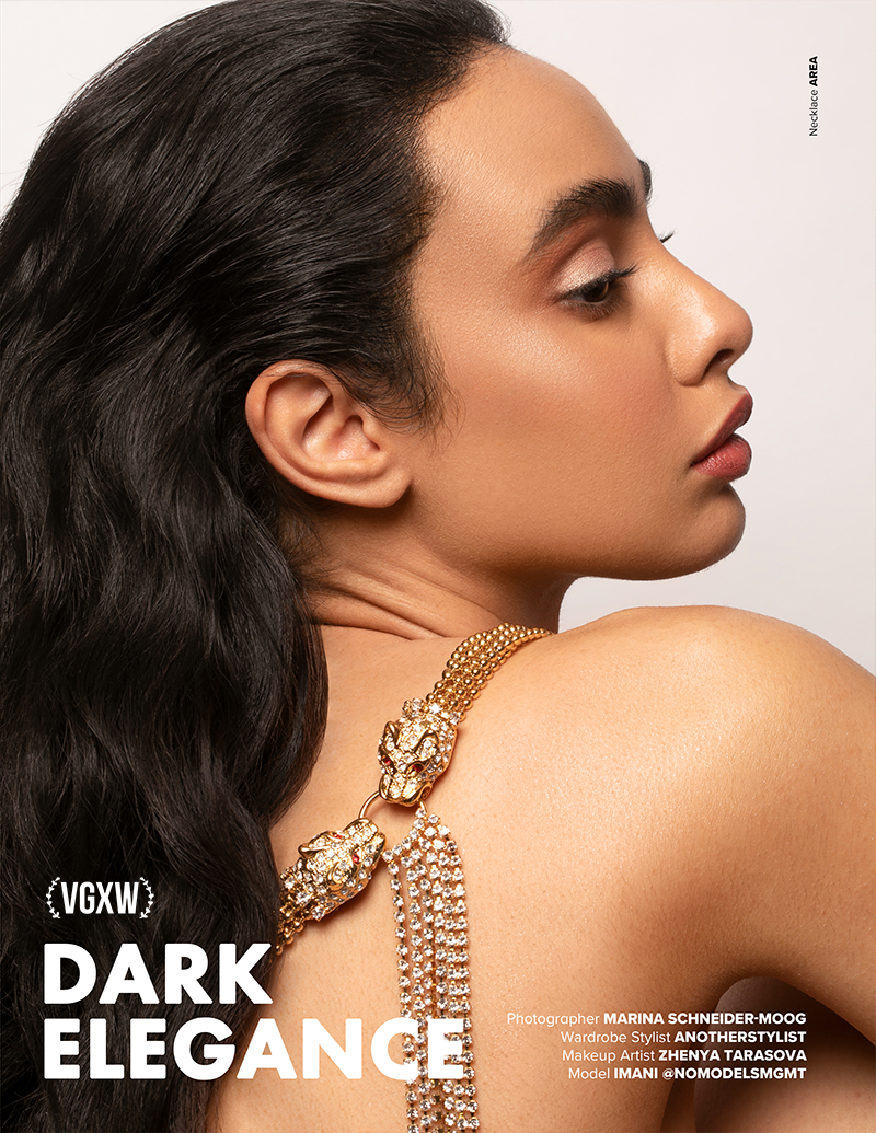 VGXW Magazine Beauty and Jewelry Editorial: Dark Elegance by Marina Schneider-Moog