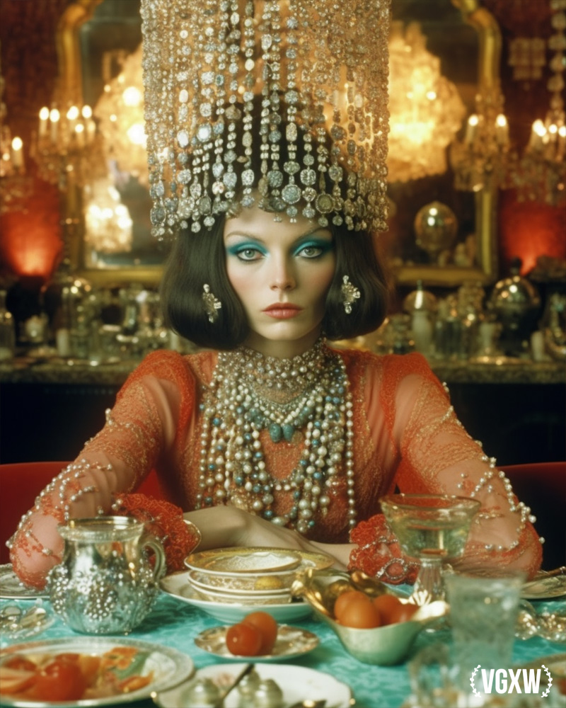 VGXW Magazine: Dine - An AI Generated Fashion Story by Miu Vermillion Studio | via Virtuogenix.Magazine