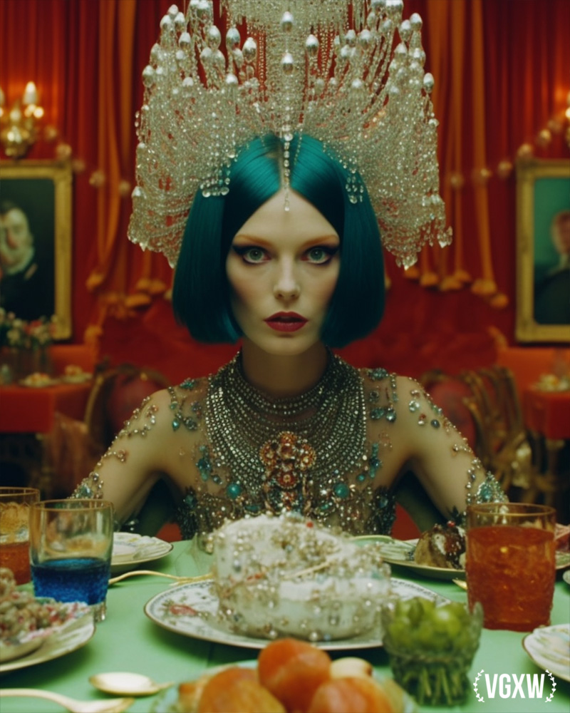 VGXW Magazine: Dine - An AI Generated Fashion Story by Miu Vermillion Studio | via Virtuogenix.Magazine