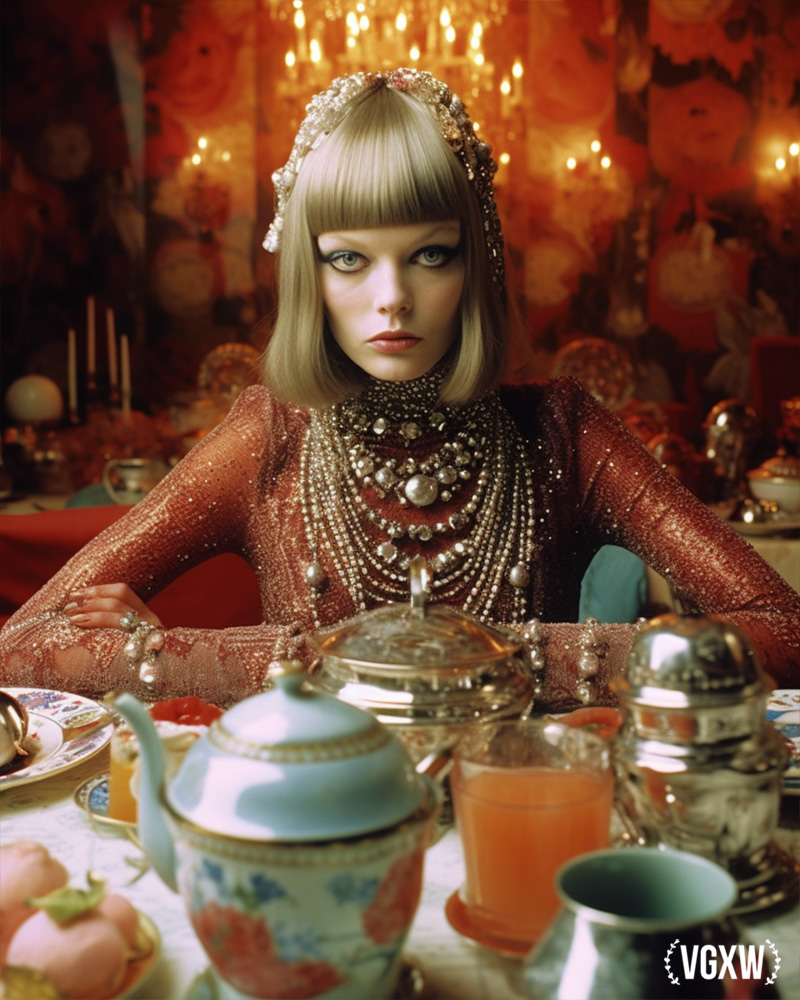 VGXW Magazine: Dine - An AI Generated Fashion Story by Miu Vermillion Studio | via Virtuogenix.Magazine