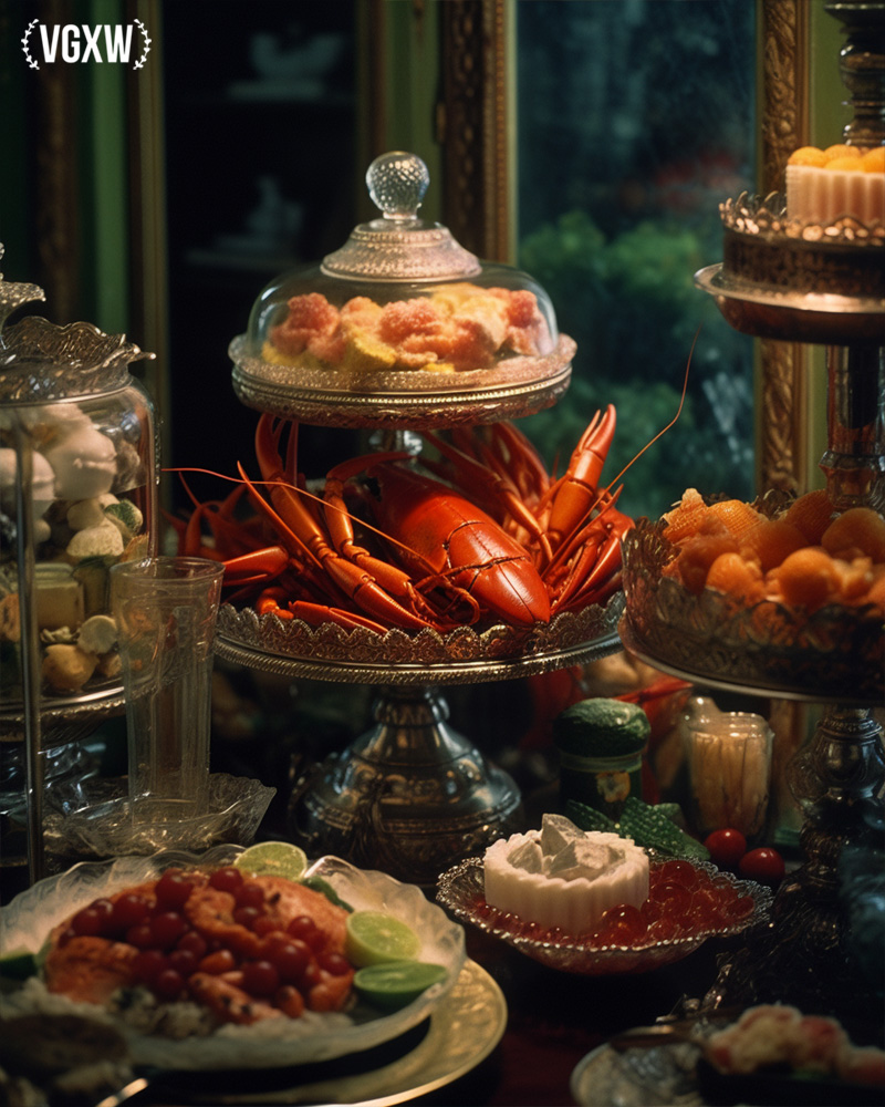 VGXW Magazine: Dine - AI Generated Images by Miu Vermillion Studio | via Virtuogenix.Magazine