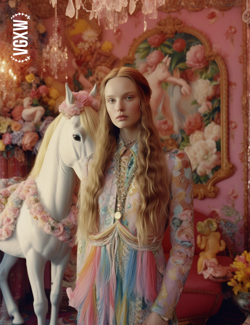 VGXW Magazine: Gilded - An AI Generated Fashion Story by Joyce @ Miu Vermillion Studio | via Virtuogenix.Online