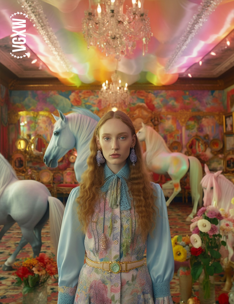 VGXW Magazine: Gilded - An AI Generated Fashion Story by Joyce @ Miu Vermillion Studio | via Virtuogenix.Online