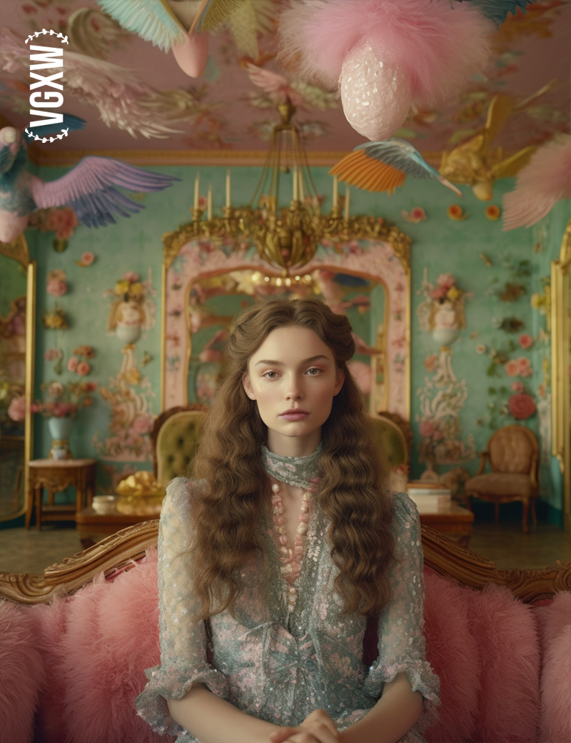 VGXW Magazine: Gilded - An AI Generated Fashion Story by Joyce @ Miu Vermillion Studio | via Virtuogenix.Online