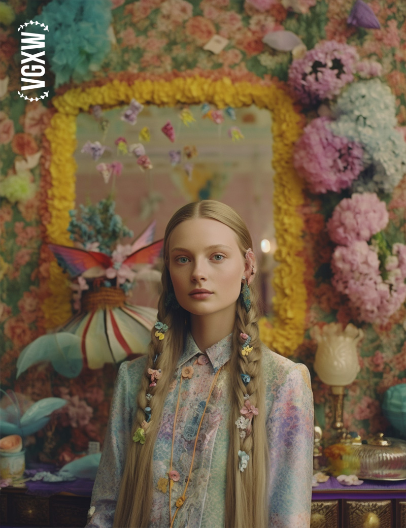 VGXW Magazine: Gilded - An AI Generated Fashion Story by Joyce @ Miu Vermillion Studio | via Virtuogenix.Online