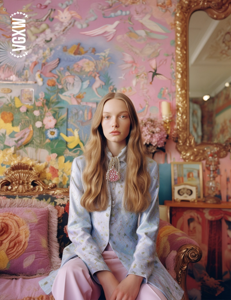 VGXW Magazine: Gilded - An AI Generated Fashion Story by Joyce @ Miu Vermillion Studio | via Virtuogenix.Online