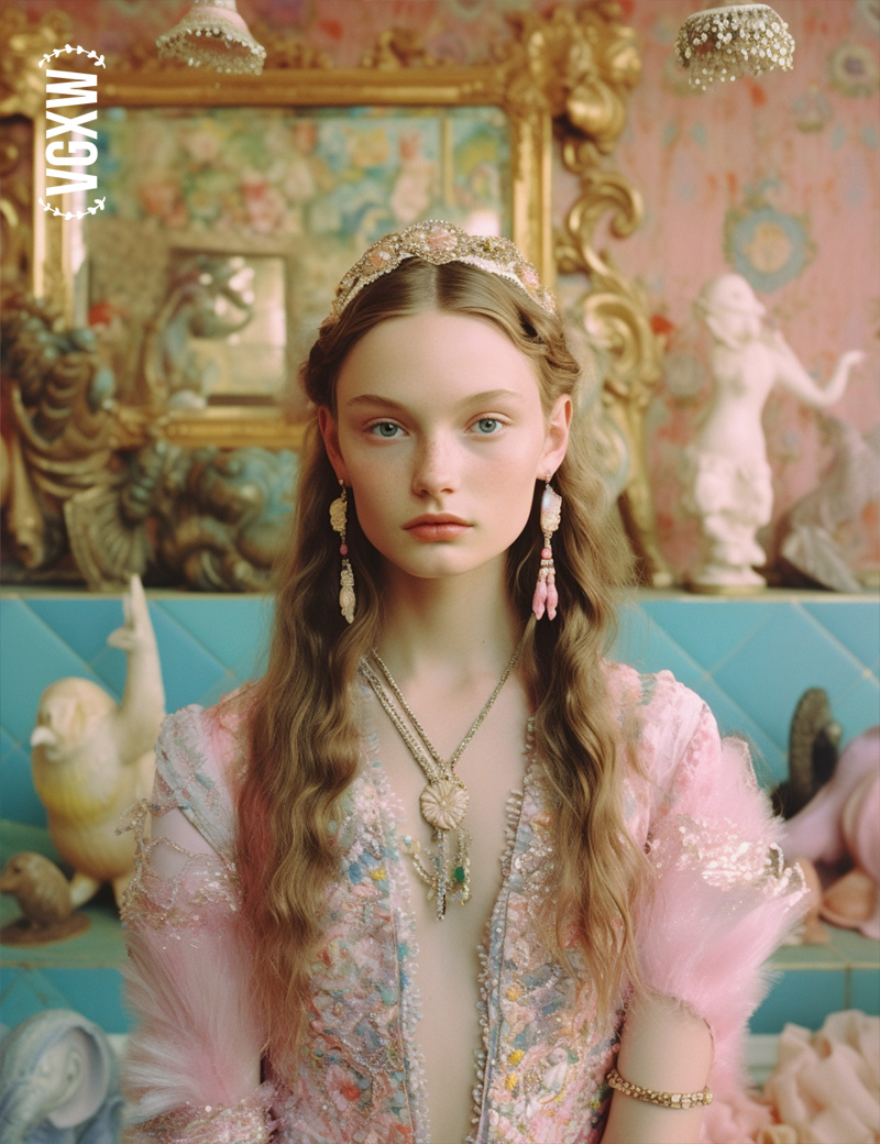 VGXW Magazine: Gilded - An AI Generated Fashion Story by Joyce @ Miu Vermillion Studio | via Virtuogenix.Online